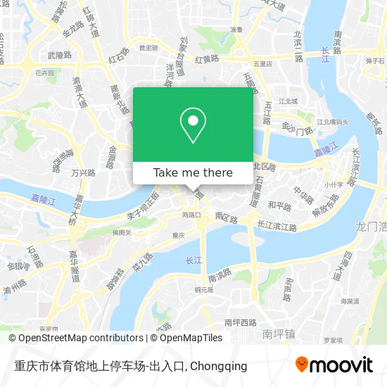 重庆市体育馆地上停车场-出入口 map