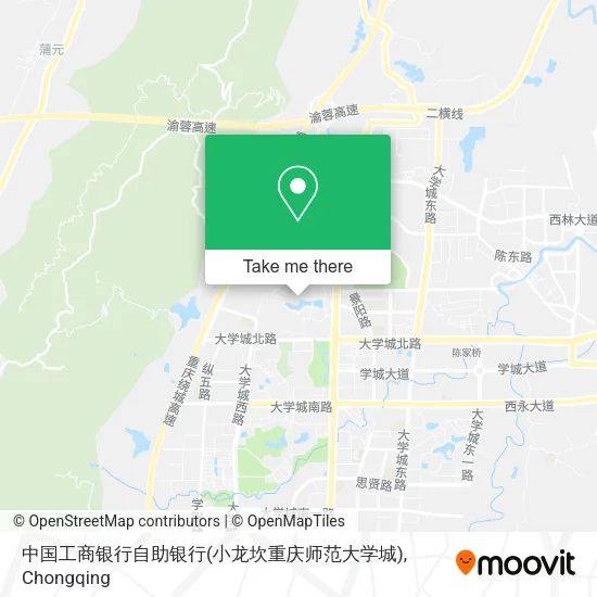 中国工商银行自助银行(小龙坎重庆师范大学城) map