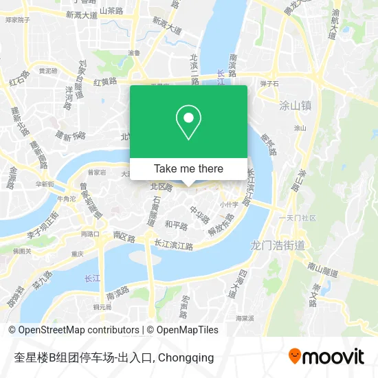 奎星楼B组团停车场-出入口 map