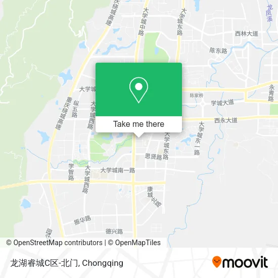 龙湖睿城C区-北门 map