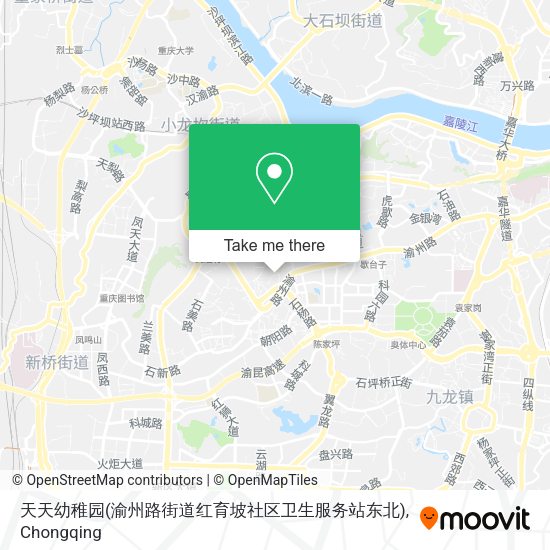 天天幼稚园(渝州路街道红育坡社区卫生服务站东北) map