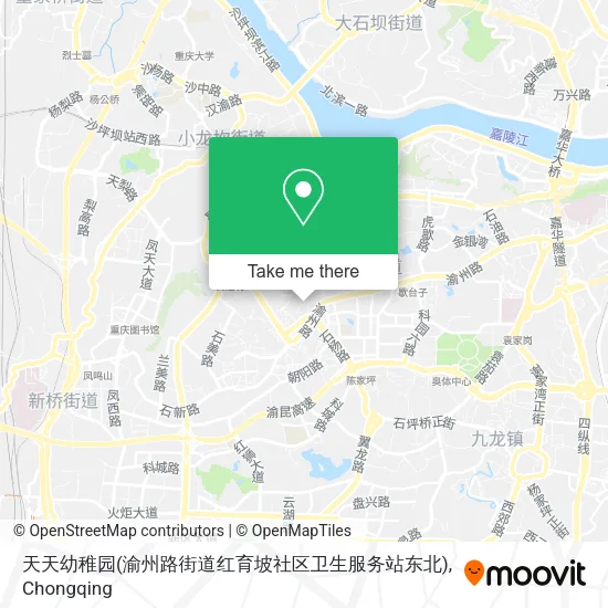 天天幼稚园(渝州路街道红育坡社区卫生服务站东北) map