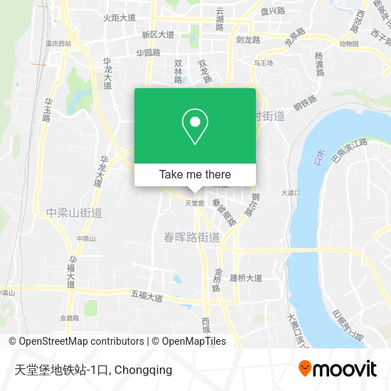 天堂堡地铁站-1口 map
