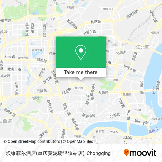 埃维菲尔酒店(重庆黄泥磅轻轨站店) map