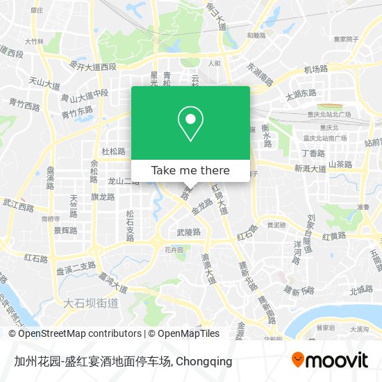 加州花园-盛红宴酒地面停车场 map