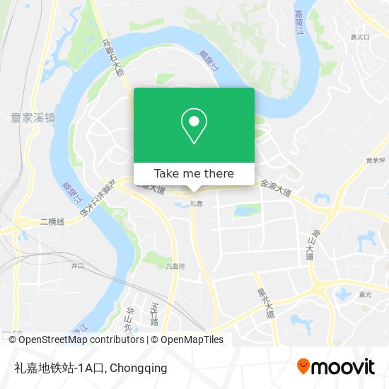 礼嘉地铁站-1A口 map