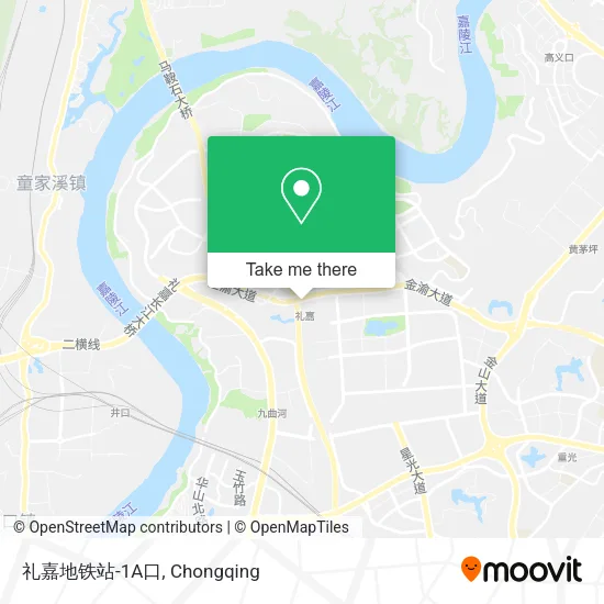 礼嘉地铁站-1A口 map