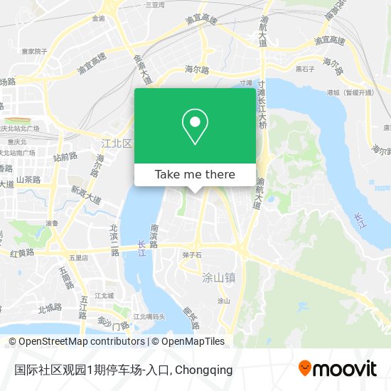 国际社区观园1期停车场-入口 map