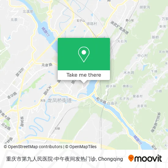 重庆市第九人民医院-中午夜间发热门诊 map