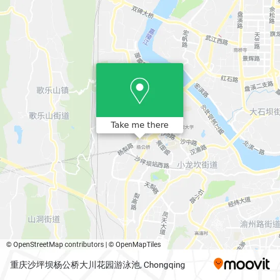 重庆沙坪坝杨公桥大川花园游泳池 map