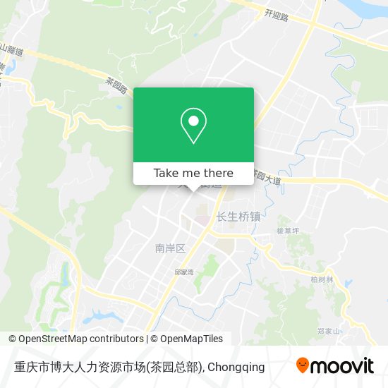 重庆市博大人力资源市场(茶园总部) map