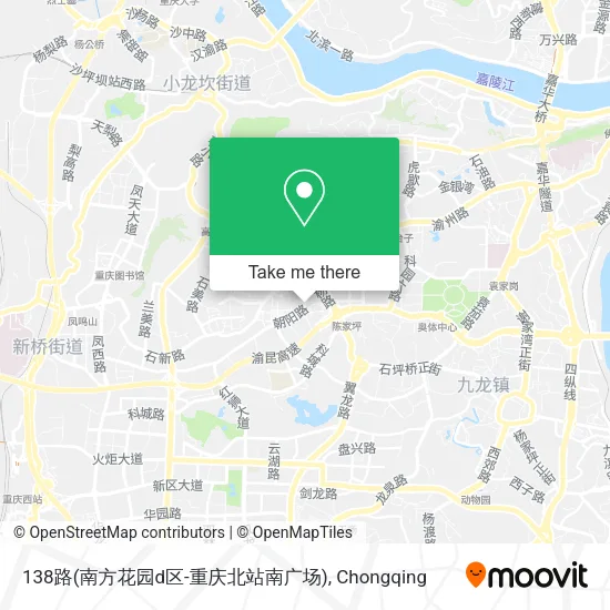 138路(南方花园d区-重庆北站南广场) map