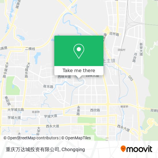 重庆万达城投资有限公司 map