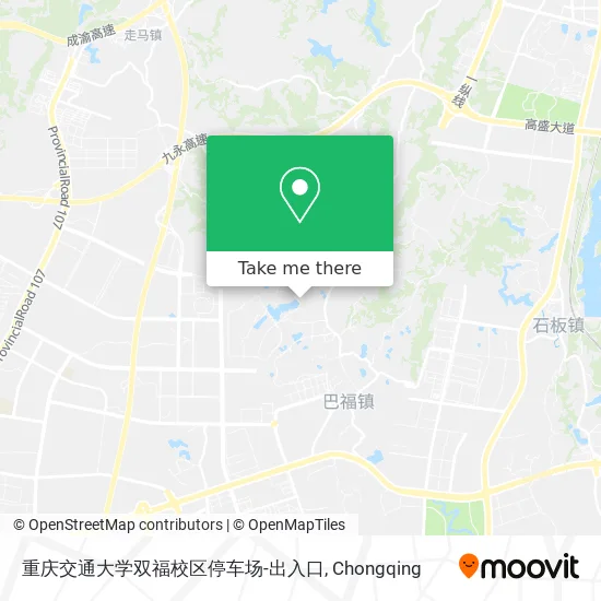 重庆交通大学双福校区停车场-出入口 map