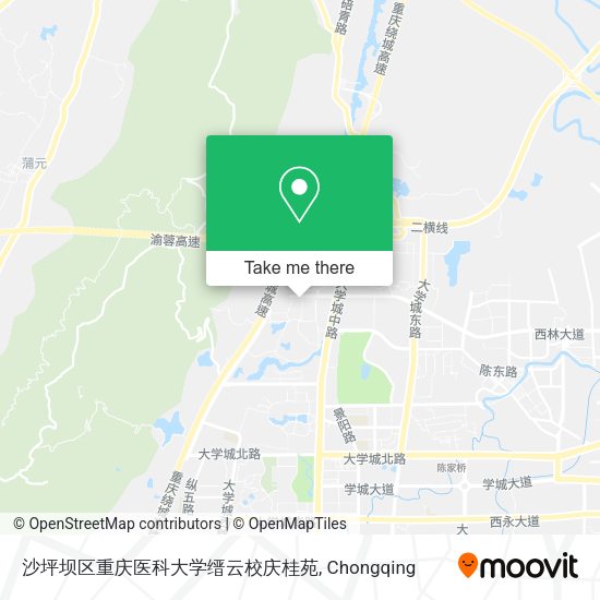 沙坪坝区重庆医科大学缙云校庆桂苑 map