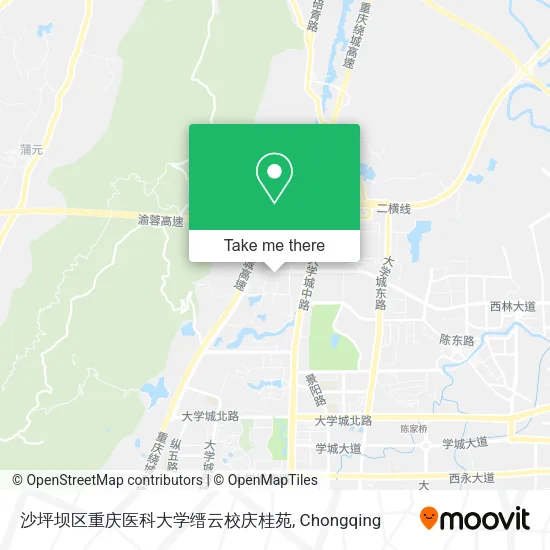 沙坪坝区重庆医科大学缙云校庆桂苑 map