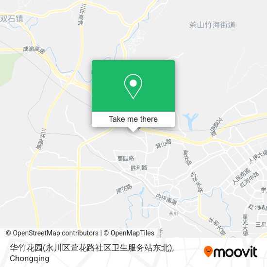 华竹花园(永川区萱花路社区卫生服务站东北) map