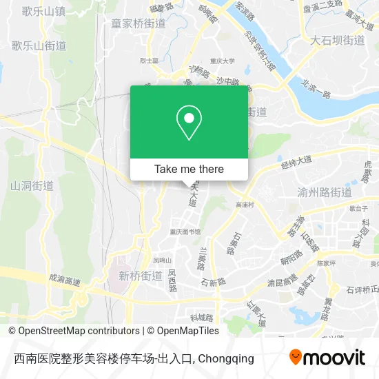 西南医院整形美容楼停车场-出入口 map