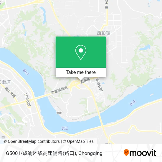 G5001/成渝环线高速辅路(路口) map