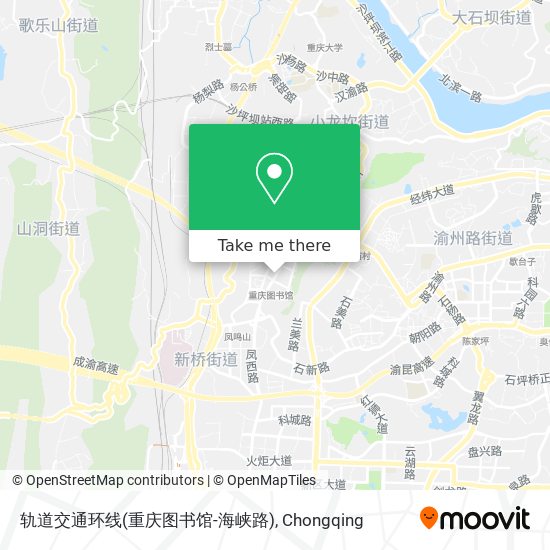 轨道交通环线(重庆图书馆-海峡路) map
