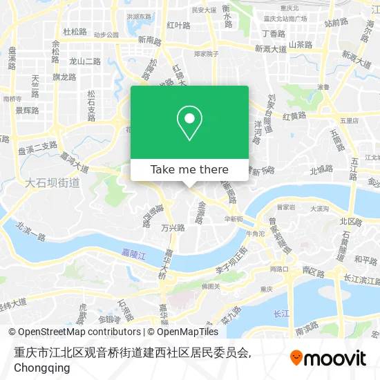 重庆市江北区观音桥街道建西社区居民委员会 map