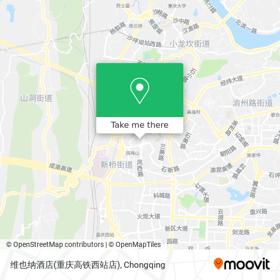维也纳酒店(重庆高铁西站店) map