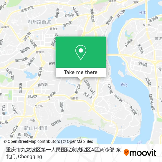 重庆市九龙坡区第一人民医院东城院区A区急诊部-东北门 map