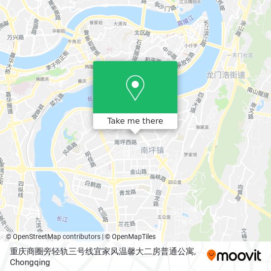 重庆商圈旁轻轨三号线宜家风温馨大二房普通公寓 map