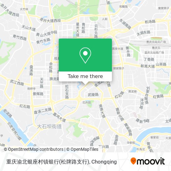 重庆渝北银座村镇银行(松牌路支行) map