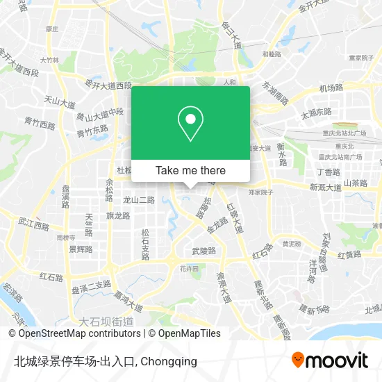 北城绿景停车场-出入口 map