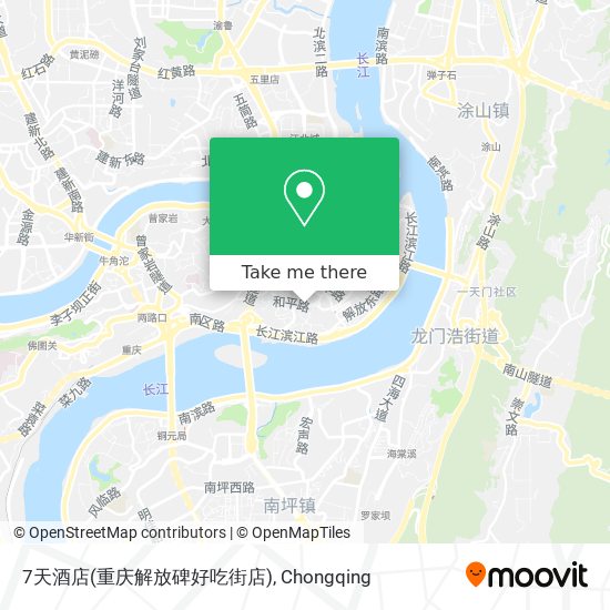 7天酒店(重庆解放碑好吃街店) map