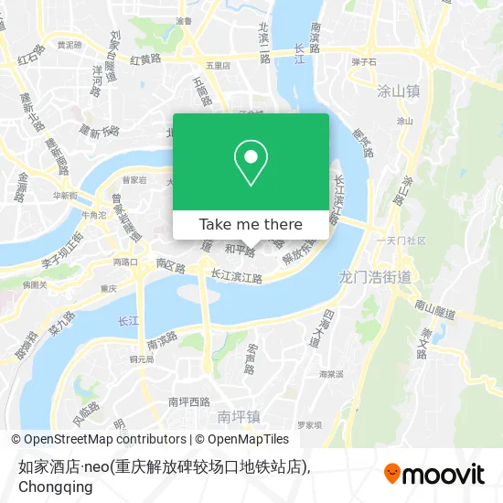 如家酒店·neo(重庆解放碑较场口地铁站店) map