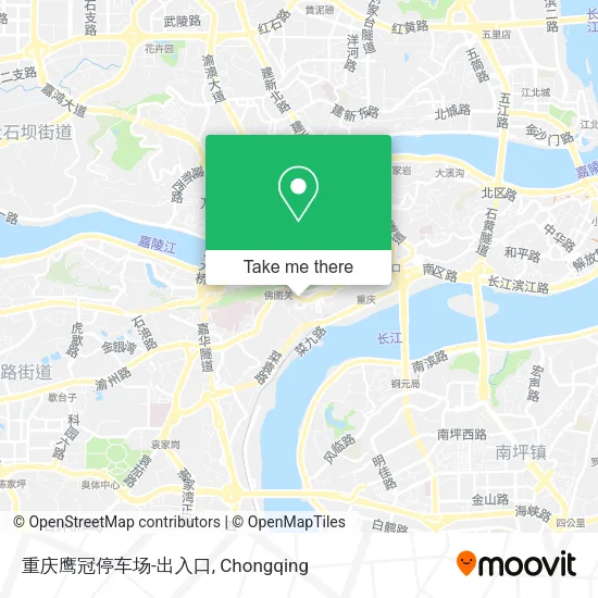 重庆鹰冠停车场-出入口 map