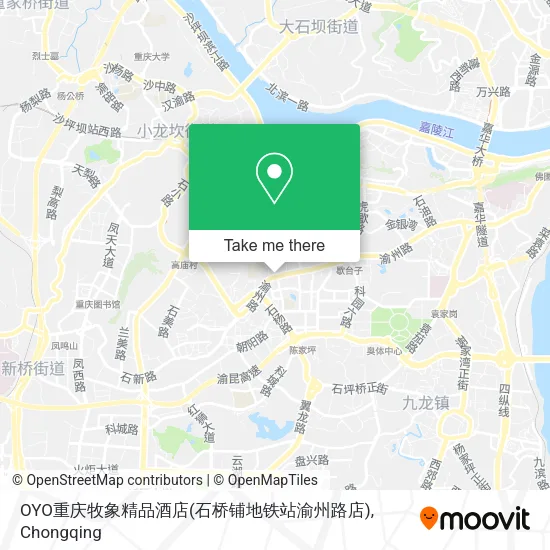 OYO重庆牧象精品酒店(石桥铺地铁站渝州路店) map