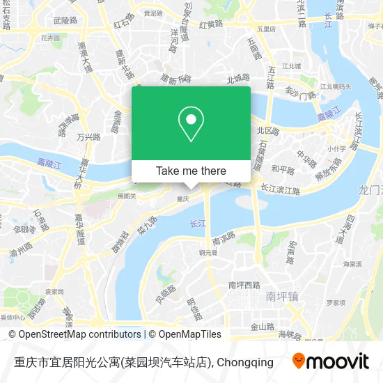 重庆市宜居阳光公寓(菜园坝汽车站店) map
