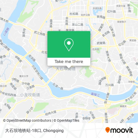 大石坝地铁站-1B口 map