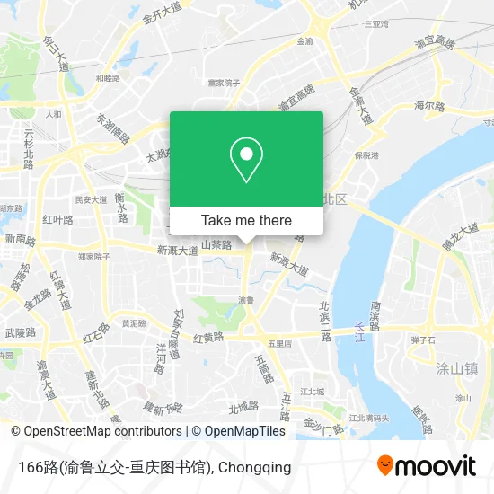 166路(渝鲁立交-重庆图书馆) map