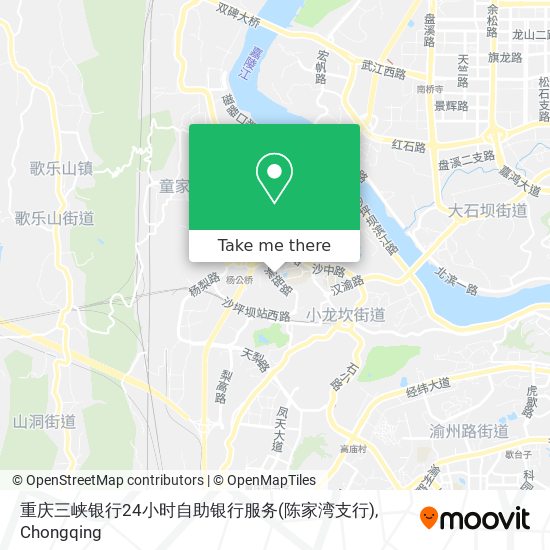 重庆三峡银行24小时自助银行服务(陈家湾支行) map