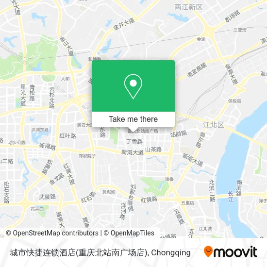 城市快捷连锁酒店(重庆北站南广场店) map