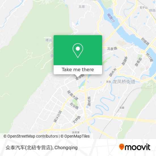 众泰汽车(北碚专营店) map
