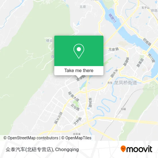 众泰汽车(北碚专营店) map