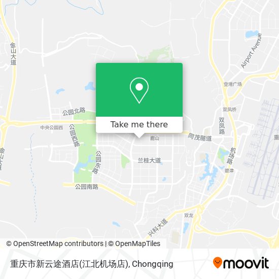 重庆市新云途酒店(江北机场店) map