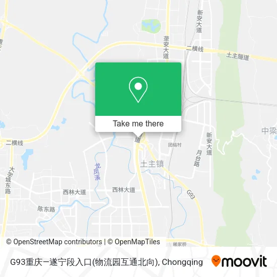 G93重庆—遂宁段入口(物流园互通北向) map