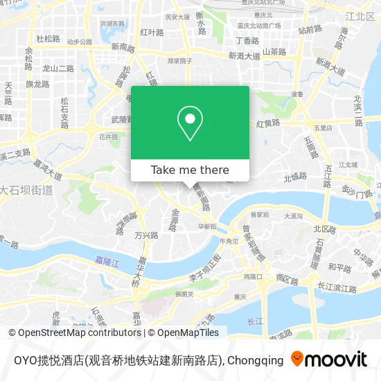 OYO揽悦酒店(观音桥地铁站建新南路店) map