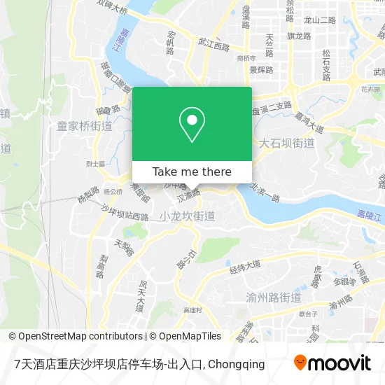 7天酒店重庆沙坪坝店停车场-出入口 map