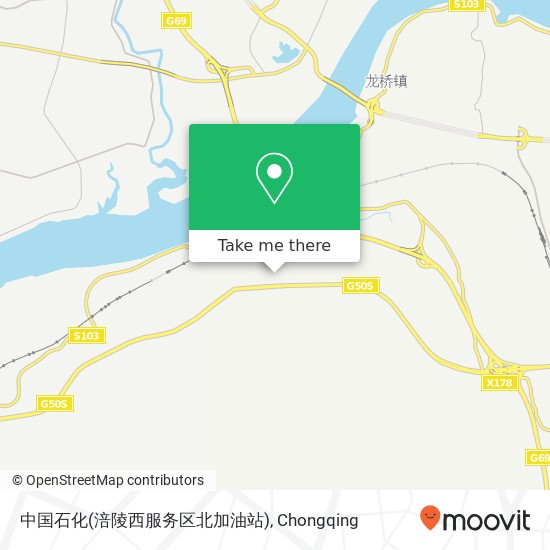 中国石化(涪陵西服务区北加油站) map
