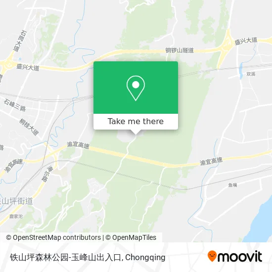 铁山坪森林公园-玉峰山出入口 map