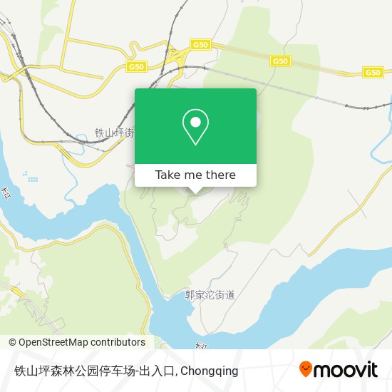 铁山坪森林公园停车场-出入口 map