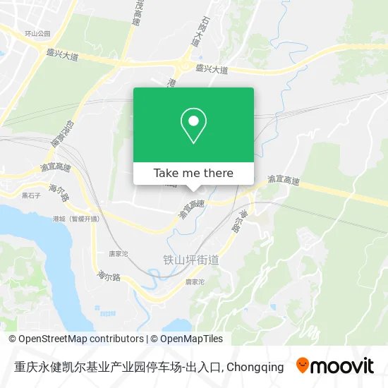 重庆永健凯尔基业产业园停车场-出入口 map