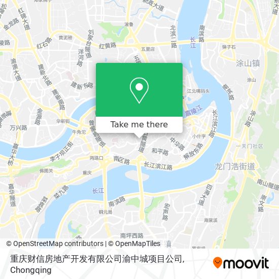 重庆财信房地产开发有限公司渝中城项目公司 map